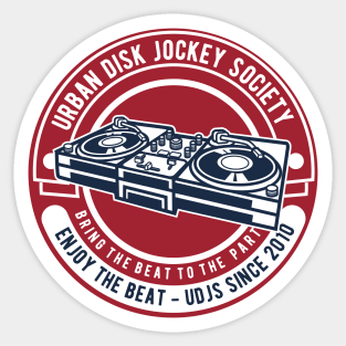 DJ mixer on white Sticker